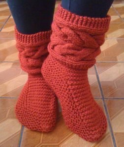 Bota de Tricô Passo a Passo