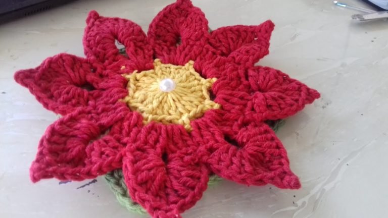 flor de crochê passo a passo