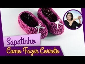Sapatinho Para Recém Nascido de Crochê