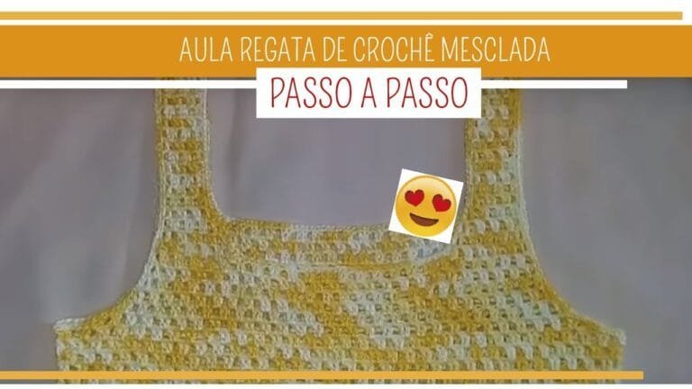 Blusa Regata de Crochê Fácil Passo a Passo