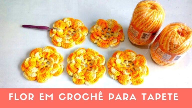 Flor de Crochê Para Aplicação Jogo de Banheiro