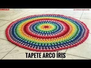 Tapete de Barbante Arco-íris Passo a Passo
