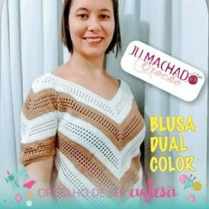 Blusa de Crochê Dual Color Fio Charme