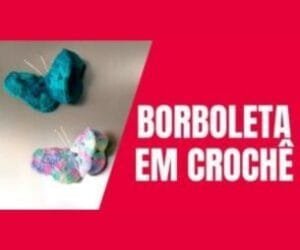 Borboleta de Crochê Para Aplicação