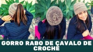 Touca de Crochê com Furo no Meio