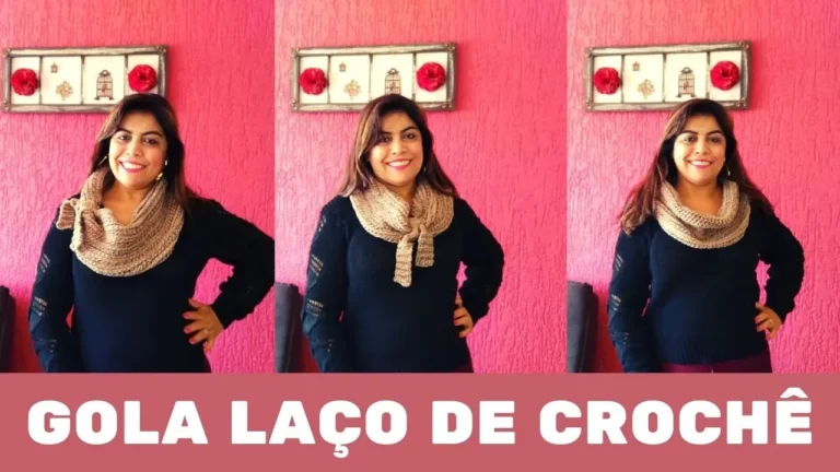 Gola Laço de Crochê Fácil e Rápida