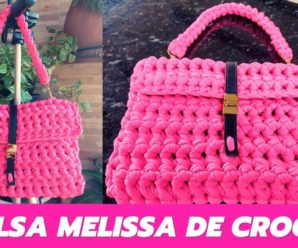 Bolsa Melissa de Crochê com fio de Malha