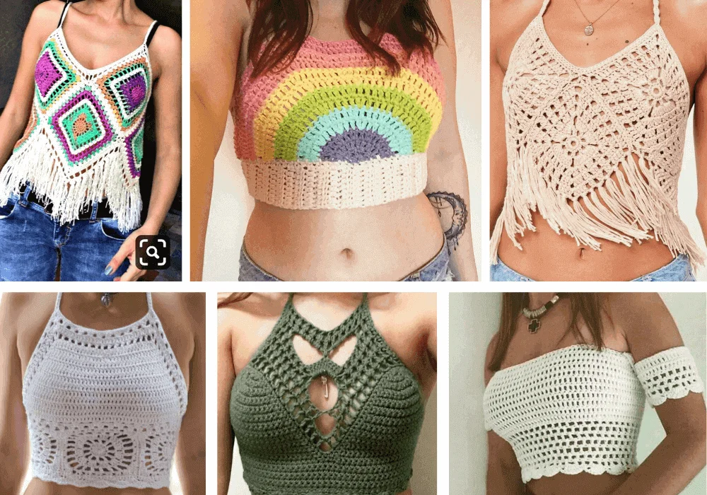 Top Cropped de Crochê Receita e Gráfico